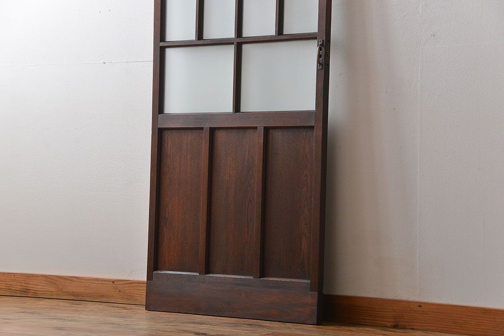 アンティーク すりガラス入りの背の高い扉(ドア)