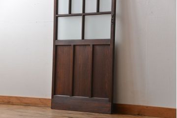 アンティーク すりガラス入りの背の高い扉(ドア)