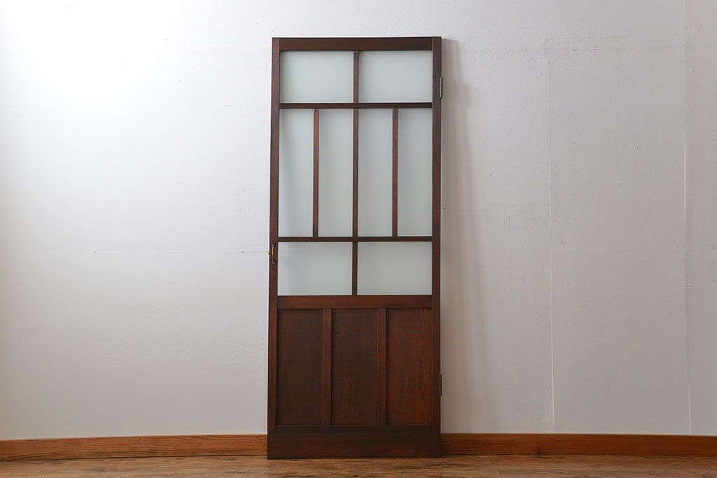 アンティーク すりガラス入りの背の高い扉(ドア)