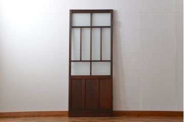 アンティーク すりガラス入りの背の高い扉(ドア)