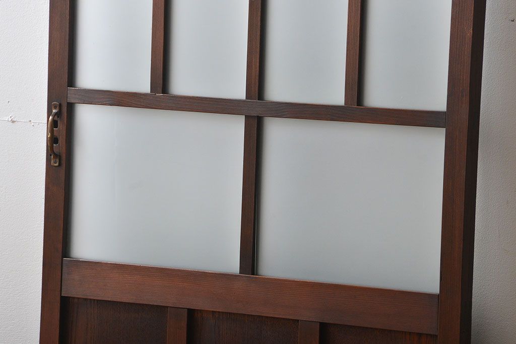 アンティーク すりガラス入りの背の高い扉(ドア)