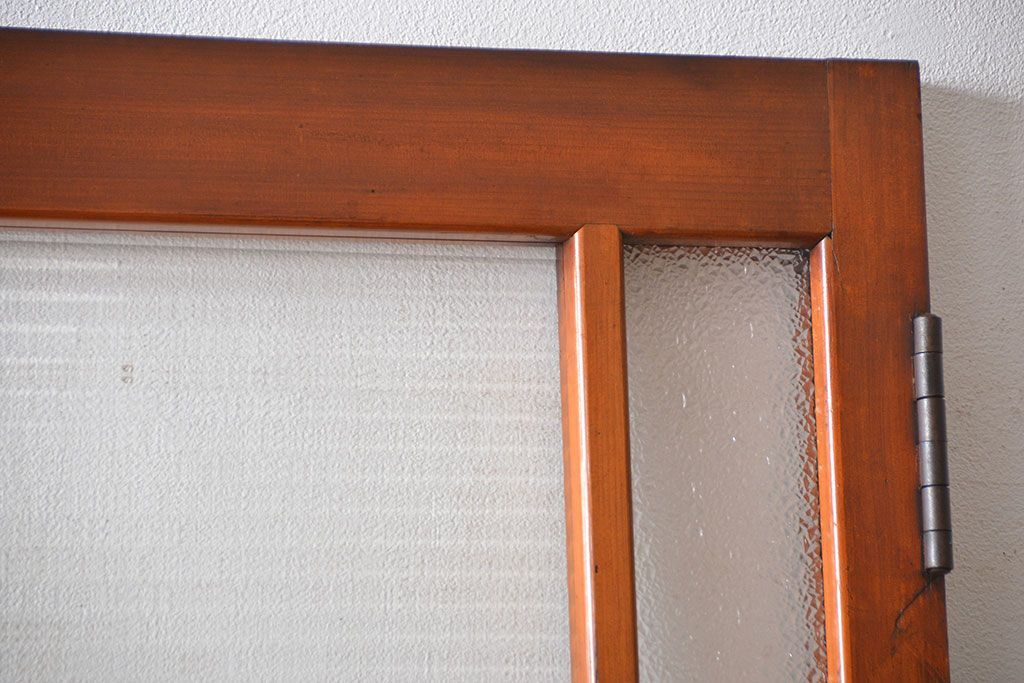 アンティーク 大正ロマン　色ガラス入りの上質な扉(ドア)