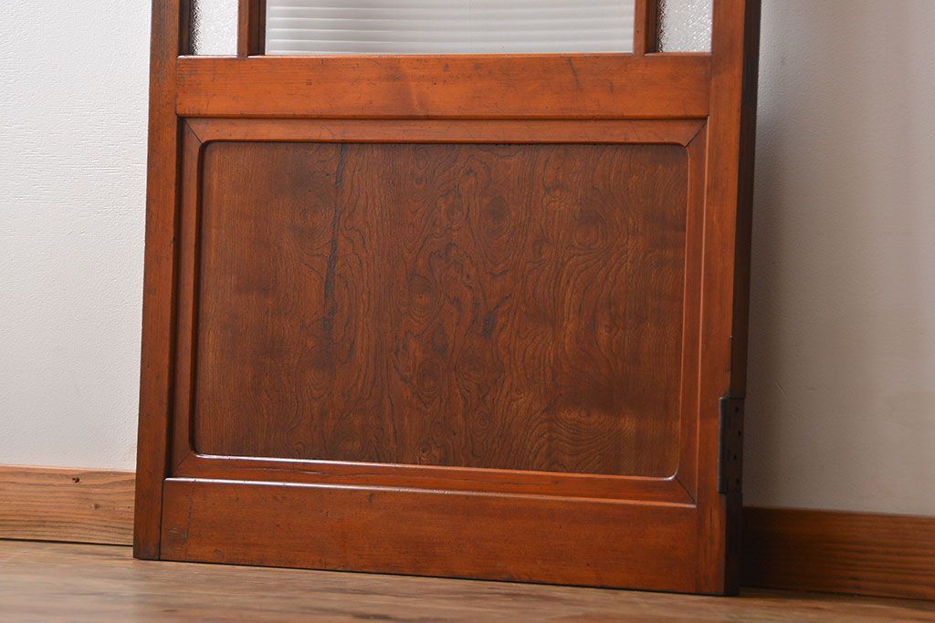 アンティーク 大正ロマン　色ガラス入りの上質な扉(ドア)