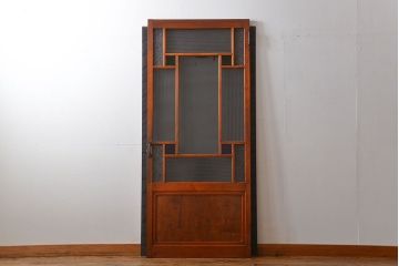 アンティーク 大正ロマン　色ガラス入りの上質な扉(ドア)