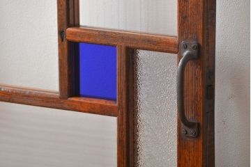 アンティーク 大正ロマン　色ガラス入りの上質な扉(ドア)