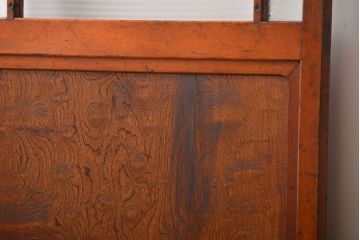 アンティーク 大正ロマン　色ガラス入りの上質な扉(ドア)