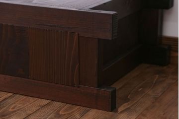 アンティーク家具　古民具・骨董 5杯引き出し　横長ローボード(1)(置き床、置床、水屋箪笥、テレビ台、キャビネット、収納棚)