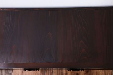 アンティーク家具　古民具・骨董 5杯引き出し　横長ローボード(2)(置き床、置床、水屋箪笥、テレビ台、キャビネット、収納棚)