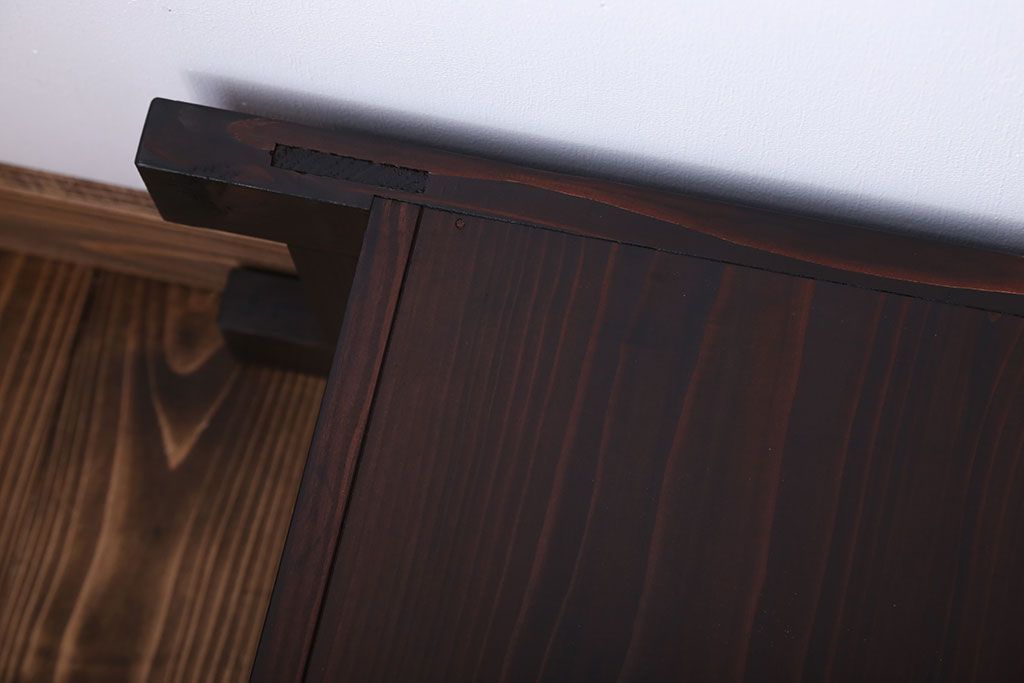 アンティーク家具　古民具・骨董 5杯引き出し　横長ローボード(2)(置き床、置床、水屋箪笥、テレビ台、キャビネット、収納棚)