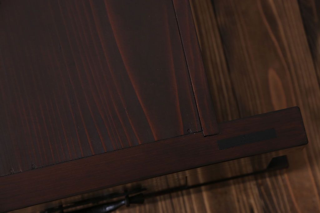 アンティーク家具　古民具・骨董 5杯引き出し　横長ローボード(2)(置き床、置床、水屋箪笥、テレビ台、キャビネット、収納棚)