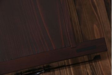 アンティーク家具　古民具・骨董 5杯引き出し　横長ローボード(2)(置き床、置床、水屋箪笥、テレビ台、キャビネット、収納棚)