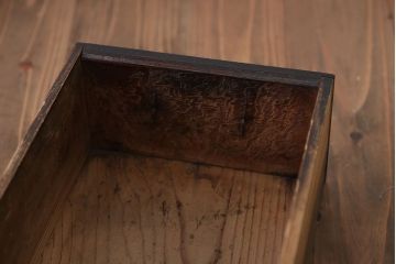 アンティーク家具　古民具・骨董 5杯引き出し　横長ローボード(2)(置き床、置床、水屋箪笥、テレビ台、キャビネット、収納棚)