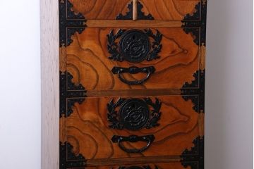 中古　民芸縦長引き出し