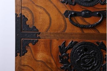 中古　民芸縦長引き出し