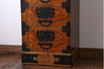 中古　民芸縦長引き出し