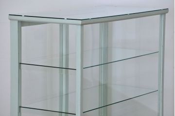 アンティーク家具　アンティーク 引き出し付きペイントガラスケース(ショーケース)