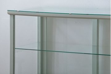 アンティーク家具　アンティーク 引き出し付きペイントガラスケース(ショーケース)