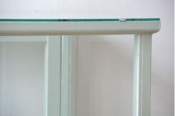 アンティーク家具　アンティーク 引き出し付きペイントガラスケース(ショーケース)