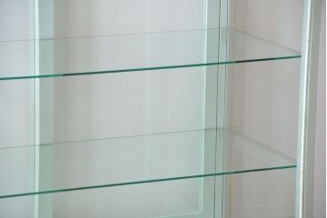 アンティーク家具　アンティーク 引き出し付きペイントガラスケース(ショーケース)