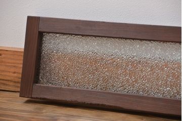 昭和レトロ ダイヤガラスのモダンな明り取り(ガラス欄間、窓)