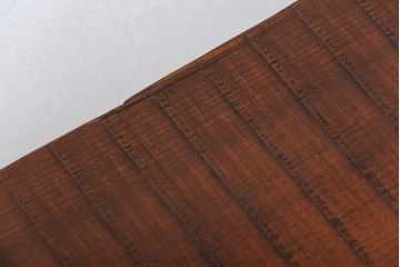 レトロ家具　昭和レトロ　天板一枚板　古材を使った鉄脚ベンチ(3)