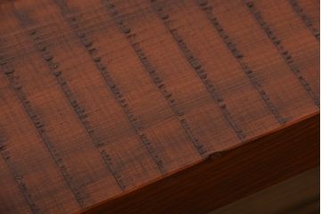 レトロ家具　昭和レトロ　天板一枚板　古材を使った鉄脚ベンチ(3)