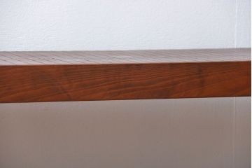 レトロ家具　昭和レトロ　天板一枚板　古材を使った鉄脚ベンチ(3)