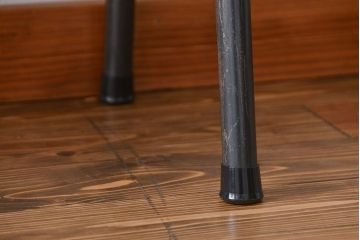 レトロ家具　昭和レトロ　天板一枚板　古材を使った鉄脚ベンチ(3)