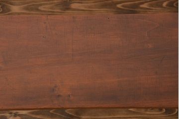 レトロ家具　昭和レトロ　天板一枚板　古材を使った鉄脚ベンチ(4)