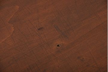 レトロ家具　昭和レトロ　天板一枚板　古材を使った鉄脚ベンチ(4)