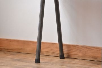 レトロ家具　昭和レトロ　天板一枚板　古材を使った鉄脚ベンチ(4)