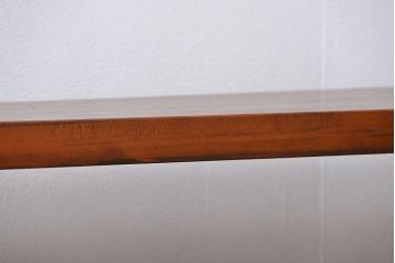 レトロ家具　昭和レトロ　天板一枚板　古材を使った鉄脚ベンチ(4)