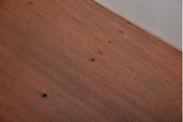 レトロ家具　 昭和レトロ　天板一枚板　古材を使った鉄脚ベンチ(5)