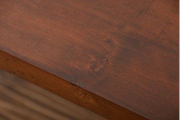 レトロ家具　 昭和レトロ　天板一枚板　古材を使った鉄脚ベンチ(5)
