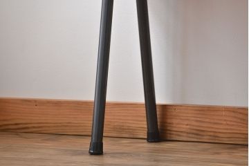 レトロ家具　 昭和レトロ　天板一枚板　古材を使った鉄脚ベンチ(5)