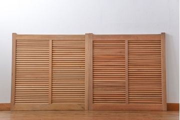  ナチュラルスタイル　木味の良いルーバー2枚セット(2)(ヴォレー、ボレー、雨戸)