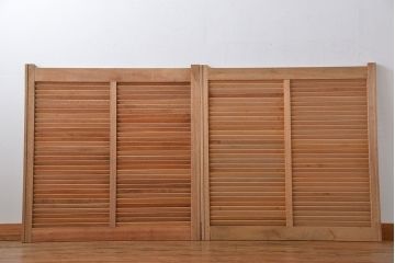  ナチュラルスタイル　木味の良いルーバー2枚セット(2)(ヴォレー、ボレー、雨戸)