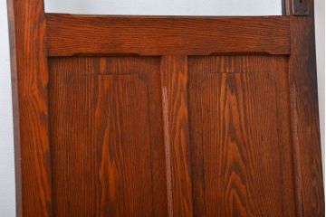 昭和レトロ　総タモ材!気泡ガラス入りアンティークドア