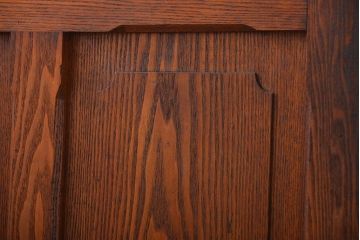 昭和レトロ　総タモ材!気泡ガラス入りアンティークドア