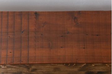 レトロ家具　昭和レトロ 天板一枚板!鉄脚ベンチ(2)