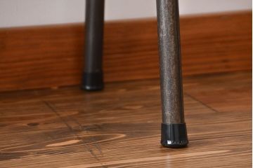 レトロ家具　昭和レトロ 天板一枚板!鉄脚ベンチ(2)