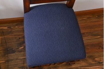 アンティーク家具　イギリスアンティーク 豪華絢爛!オーク材　彫刻の美しいダイニングチェア2脚セット(1)