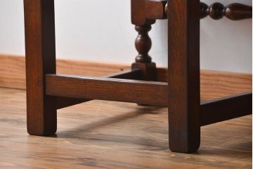 アンティーク家具　イギリスアンティーク 豪華絢爛!オーク材　彫刻の美しいダイニングチェア2脚セット(1)