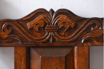 アンティーク家具　イギリスアンティーク 豪華絢爛!オーク材　彫刻の美しいダイニングチェア2脚セット(3)
