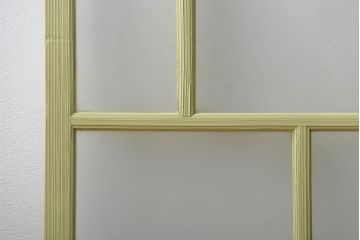 アンティーク 爽やかなカラーのガラス戸2枚セット(引き戸)