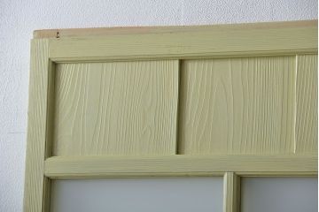 アンティーク 爽やかなカラーのガラス戸2枚セット(引き戸)