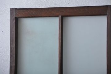 すりガラスと模様ガラス入りガラス戸2枚