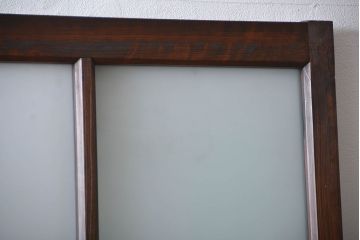 すりガラスと模様ガラス入りガラス戸2枚
