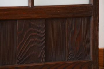 すりガラスと模様ガラス入りガラス戸2枚