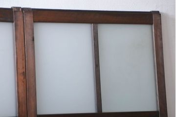 すりガラスと模様ガラス入りガラス戸2枚